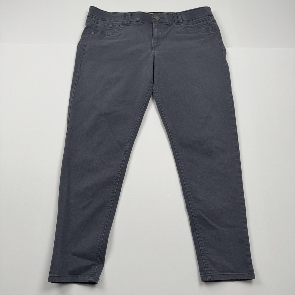 Democracy Pants Womens 14 (35x26) Gray Ab Technology Skinny Stretch Mid Rise